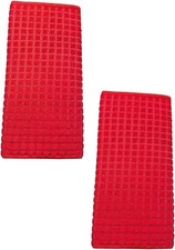 Set of 2 Red Dish Drying Mats Super Absorbent Microfiber Kitchen Mat 18x12in