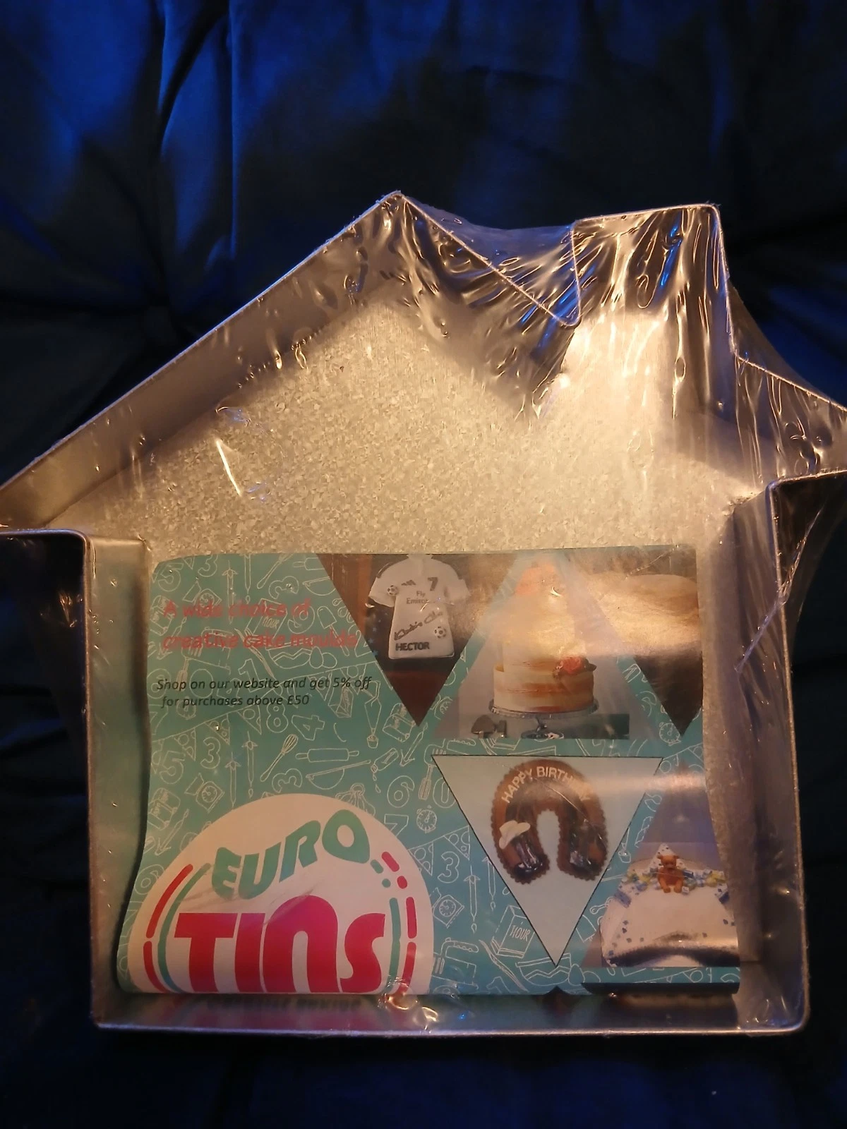 EURO TINS HOUSE SHAPED CAKE PAN NEW SEALED