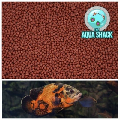 THE AQUA SHACK Oscar Red Enhancing Floating 3mm Pellets - Cichlids Parrots Aquarium UK BULK
