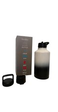 FineDine Triple Insulated Stainless Steel Water Bottle 3 Leak Proof Lids 64oz |