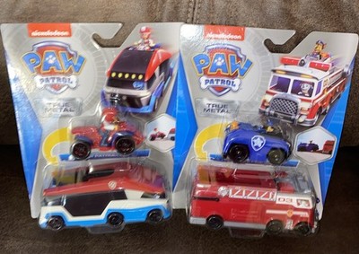 x2 PAW Patrol True Metal Paw Patroller w/ Ryder ATV & Ultimate Firetruck Police