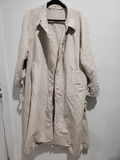 Long linen and cotton trench coat, Esprit brand, made in Italy