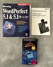 WordPerfect 5.1 DOS Manuals Lot 3 Microsoft Word 97 Vintage Computer Books