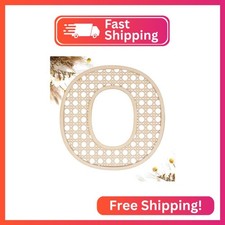 Wooden Rattan Letters 8 inch Wood Letters O for Wall Decor Crafts Boho Nursery D