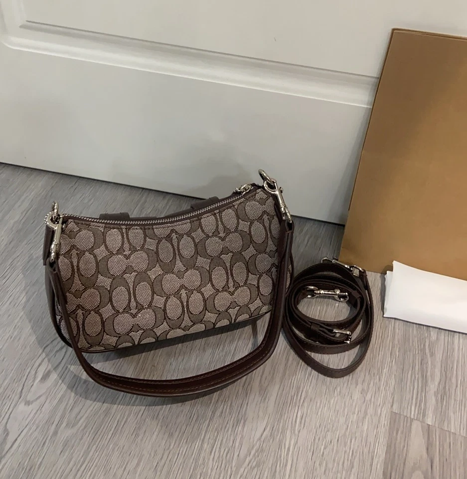 Bolso Ashton en firma Jacquard roble/arce CBJ00 Outlet NUEVO bolso de mano para mujer regalado Foto 2 de 4