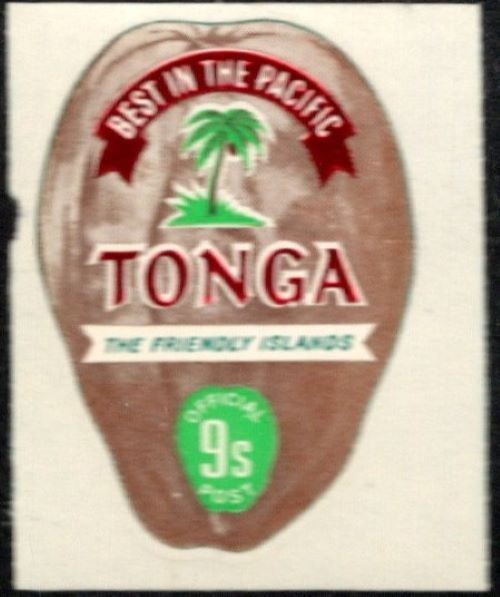 Tonga 1970s Postage STAMP 9 Seniti new SA-334