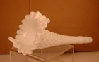 ONE Fenton Hobnail White Milk Glass 8” Epergne Replacement Horn Vintage