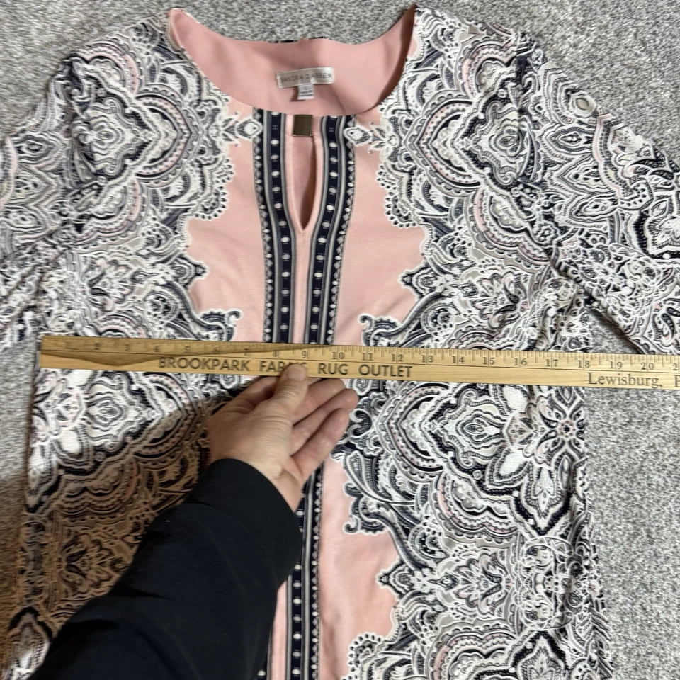 Vestido recto Sandra Darren talla grande oficina chic barroco cachemir femenino elegante Foto 3 de 4