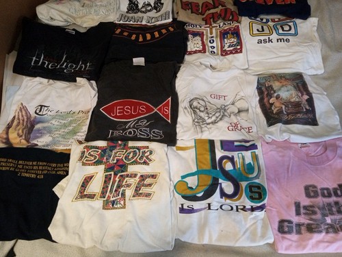 Lot Of 16 Vtg 90s  Y2K Christian Praise T-Shirts   Jesus  Various Sizes