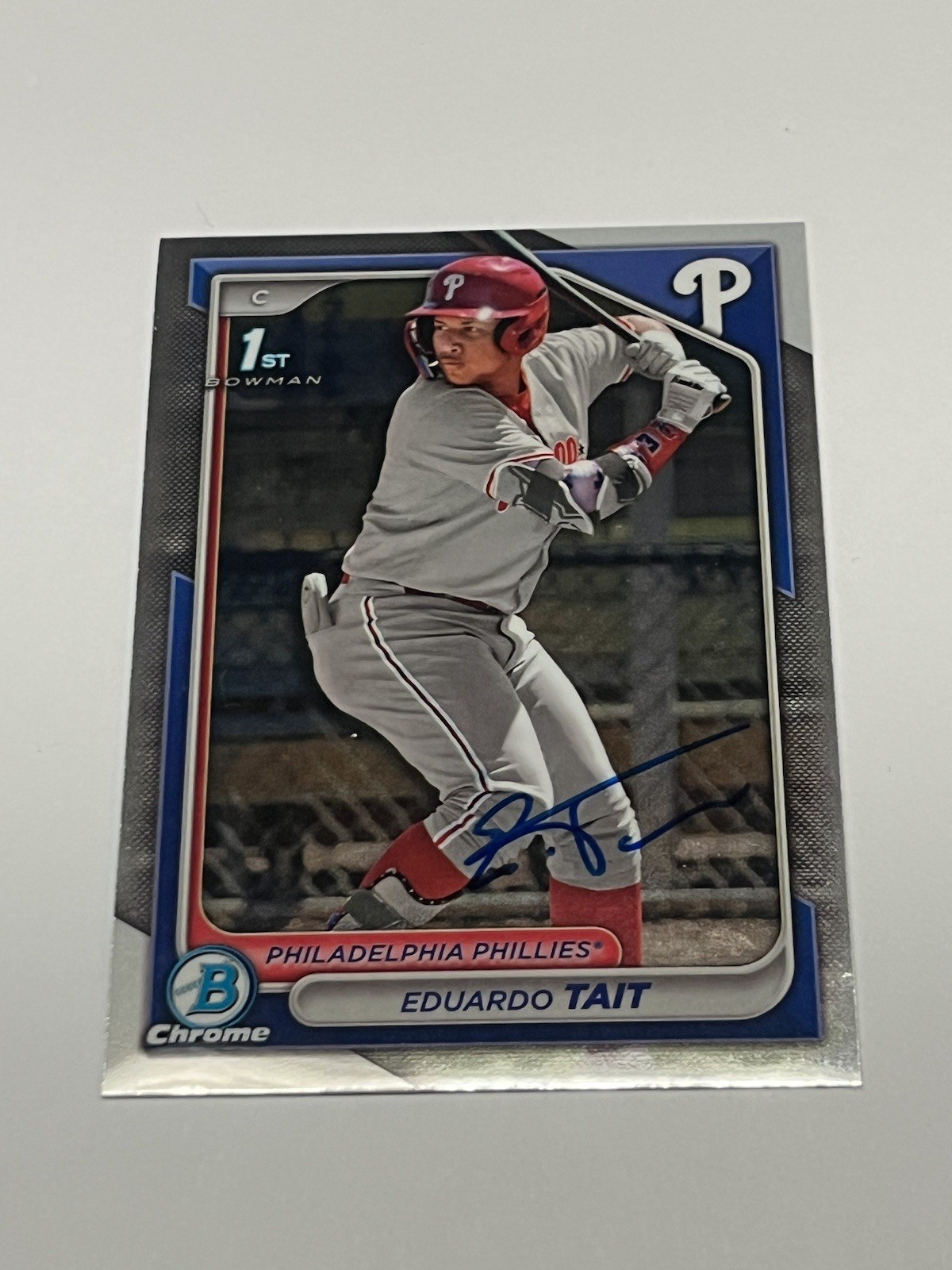 2024 Bowman Chrome Prospects Eduardo Tait Bowman Auto 1st #BCP-164 Phillies GTP