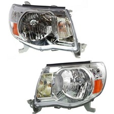 Headlight Set 05-11 Toyota Tacoma Left Right with Bulbs 2pc
