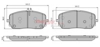 Bremsbelagsatz Scheibenbremse Metzger Autoteile 1170956 FüR Mercedes CLA C118