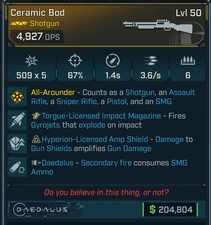 Borderlands 4 OP⭐ CERAMIC BOD ⭐ TORQUE IMPACT ⭐SMG AMMO⭐ +33% Crit
