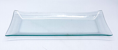Vintage Glass Serving Platter, Rectangular (10 x 29 cm)