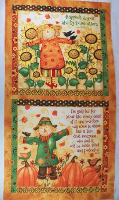 Grateful Harvest Fabric Panel by Debi Hron, Thanksgiving Wall Hanging, Fall Deco