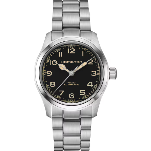 New Hamilton Khaki Field Murph 38 mm ST Steel Black Dial Men's Watch H70405130 - 第 1/7 張圖片