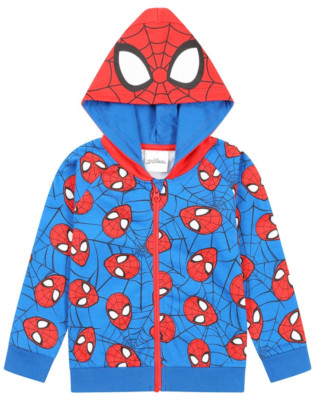 Jungen Marvel Spiderman Kapuzenpullover mit Reißverschluss Baumwolle