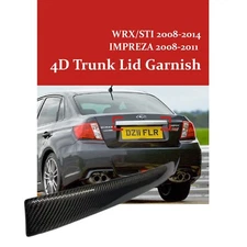 Carbon Fiber Trunk Lid Garnish for SUBARU WRX/WRX STI SEDAN 2008-2014