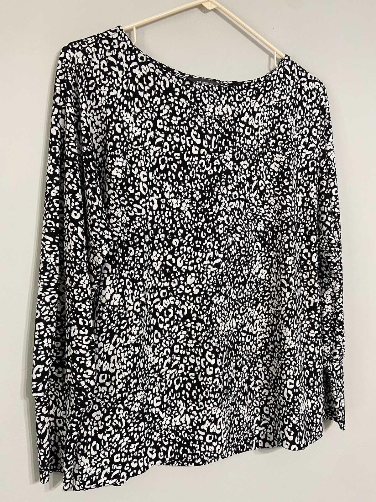 The Limited Black Patterned Polyester Long Sleeve… - image 1