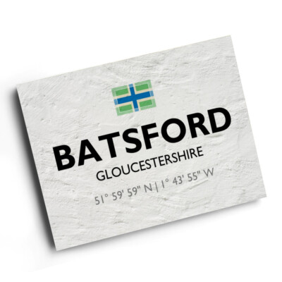 A3 DRUCK - Batsford, Gloucestershire - Lat/Long SP1833