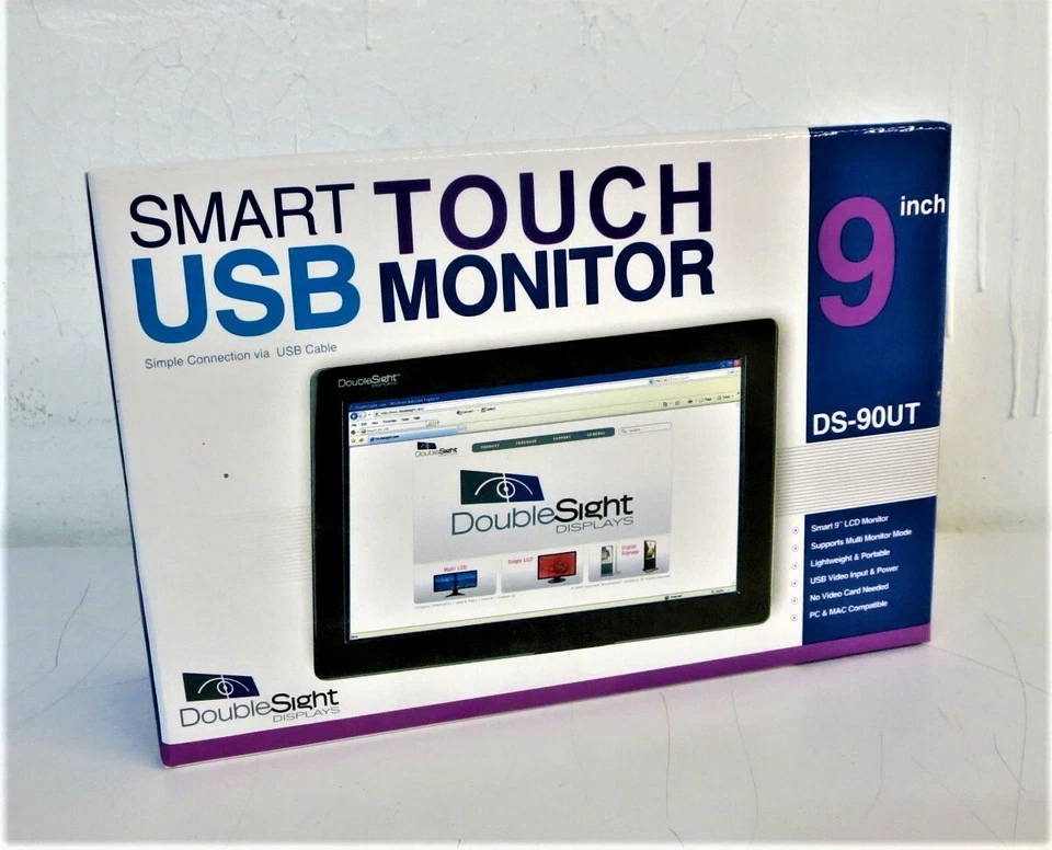 DOUBLESIGHT DS-90UT Black 9" Touchscreen Monitor 200 cd/m2 300:1 - Image 2 of 4