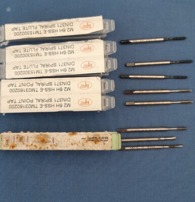 Europa Walter HSS-E metrischer Wasserhahn M2 x 0,4 2 mm Gewindegewindegewindegewindegewindegewinde x 8 Job Lot