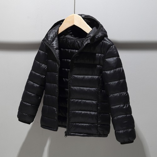 Boy Girls Ultra Lightweight Puffer Jacket Kids Windproof Hoodie Coats Outerwear - Picture 17 of 91