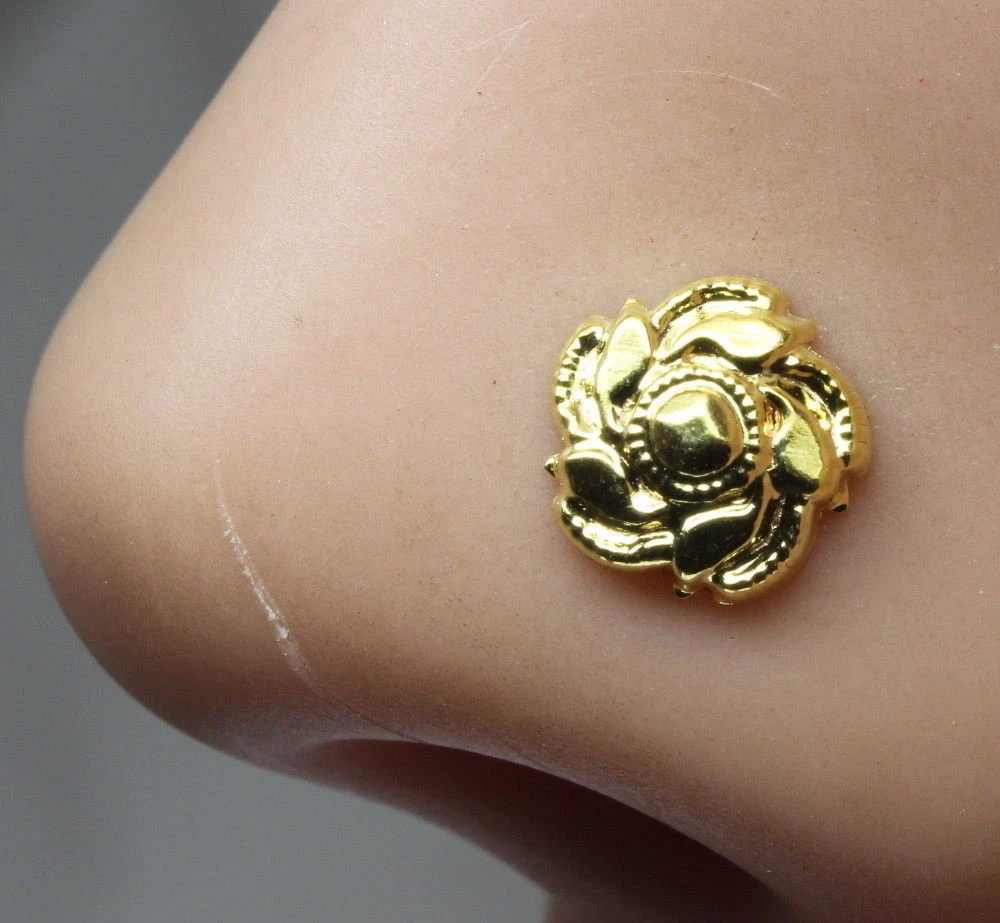 Indian flower 2024 nose stud