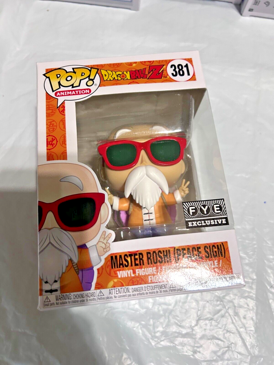Funko Pop! Dragon Ball Z Master Roshi: Peace Sign #381 FYE