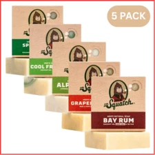 NATURAL BAR SOAP for Men Cold Process Soap 5oz 5-Pack DR. SQUATCH