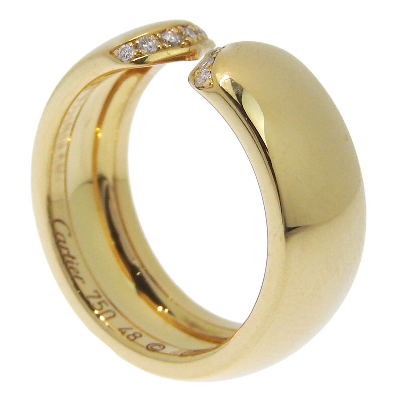 Cartier Absolute 2C Ring #48 US Size #4.25 Diamond 18K YG Cartier Absolute 2C Ring #48 US Size #4.25 Diamond 18K YG