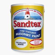 Sandtex   Masonry Paint 5L  Fine Textured  Quality Waterproof   15 Colours