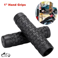Motorcycle Black Rubber 1 Inch Handle Bar Hand Grips Torker For Harley Dyna FLHT