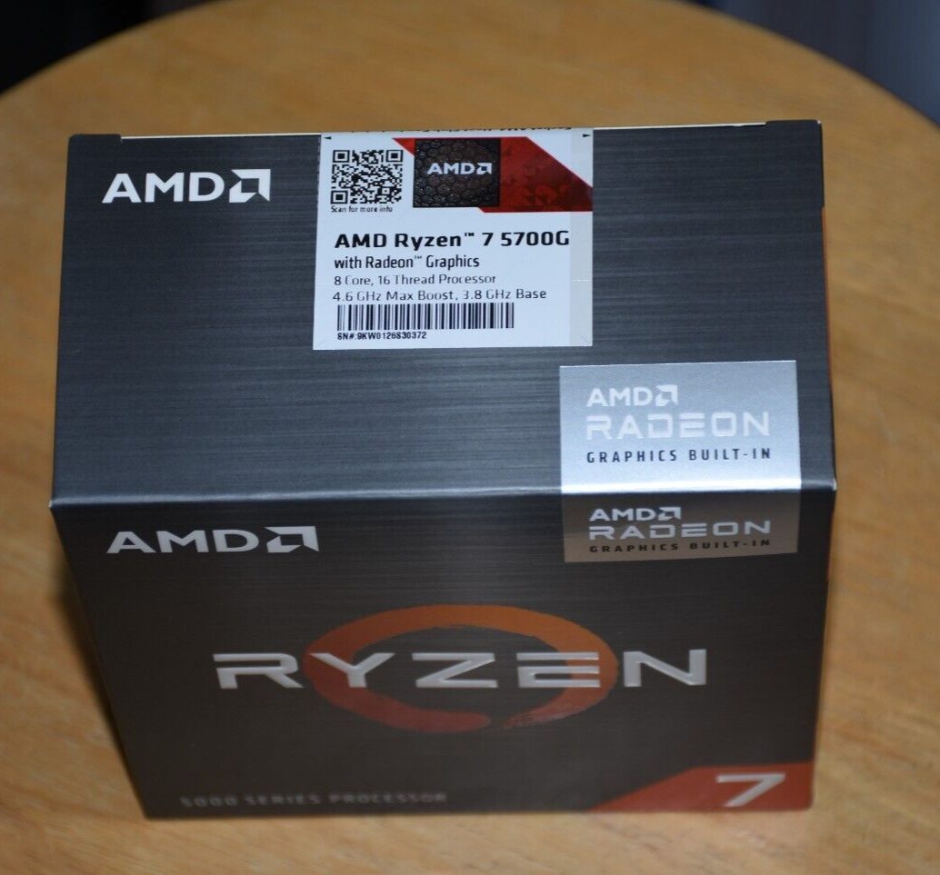 AMD Ryzen 7 5700G Processor (4.6 GHz, 8 Cores, Socket AM4