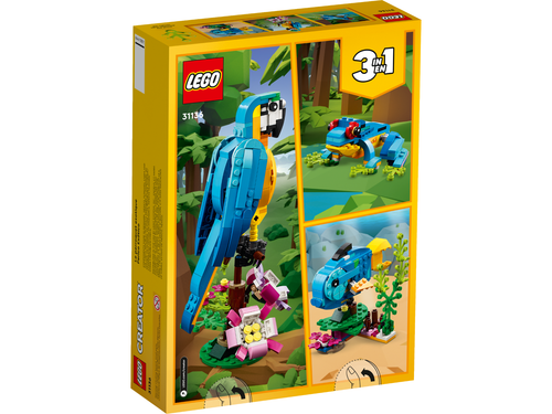 LEGO 31136 CREATOR 3 IN 1 Pappagallo esotico - Pesce - Rana 253pz - Foto 2 di 5