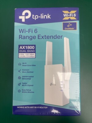 TP-LINK WI FI 6 RANGE EXTENDER AX1800 DUAL BAND BRAND NEW RE605X Whi (EZ5000436)