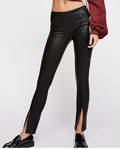 Blank NYC Womens Black Magic Faux 