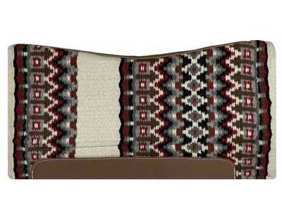 Southwest Beige Wool Top Contoured Memory Felt Bottom Saddle 36'' x 34'' x 3/4 NEW