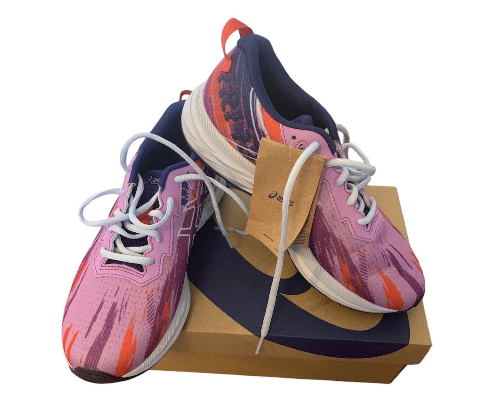 Scarpe da ginnastica multicolore in maglia viola Asics taglia 7 gel noosa