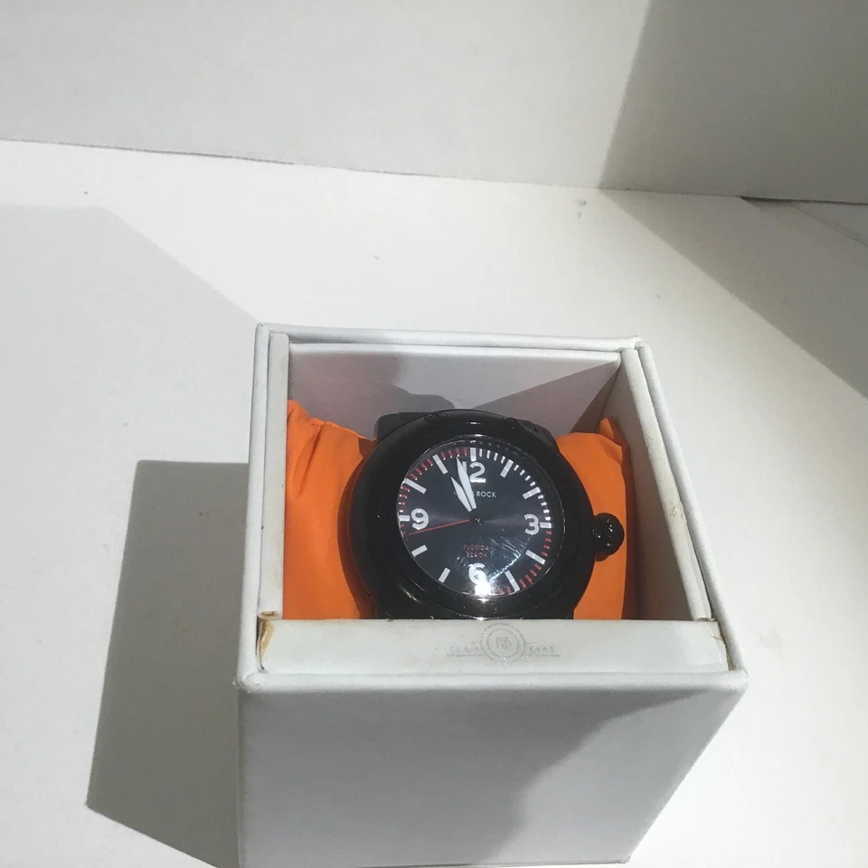 Auténtico reloj de playa Glam Rock para mujer Florida negro G Rock correa de silicona usado Foto 3 de 4