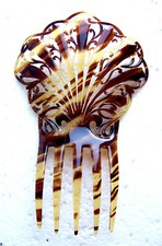Spanish style faux tortoiseshell Victorian hair comb - NO US IMPORT FEES