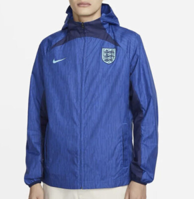 Nike England FC AWF Pre-Match Full Zip Soccer Jacket Blue DN1077