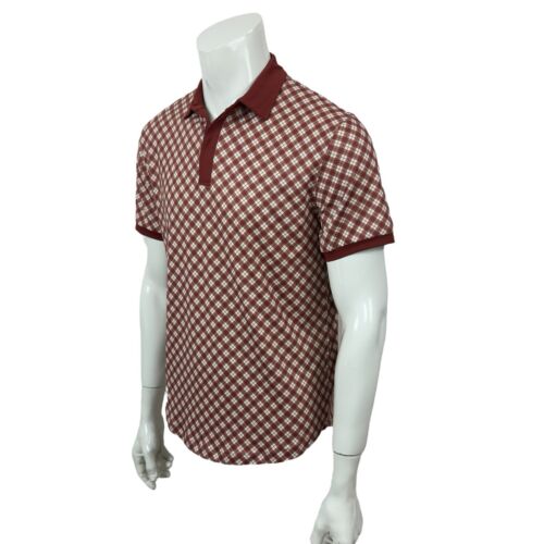 Mantra Catalyst Polo Point Collar Cinnamon Plaid Performance Shirt Men's Large - Picture 3 of 20