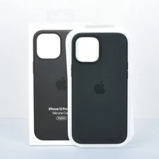 Genuine Apple iPhone 12 Pro Max Silicone Case Cover with MagSafe - Black