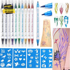 Temporary Tattoo Markers for Skin, 10 Body Markers Make Bold and Fine Lines, Cos