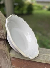 (1) Princess House Pavillion Ivory Stoneware Pasta Bowl, #1320, Soup Bowl