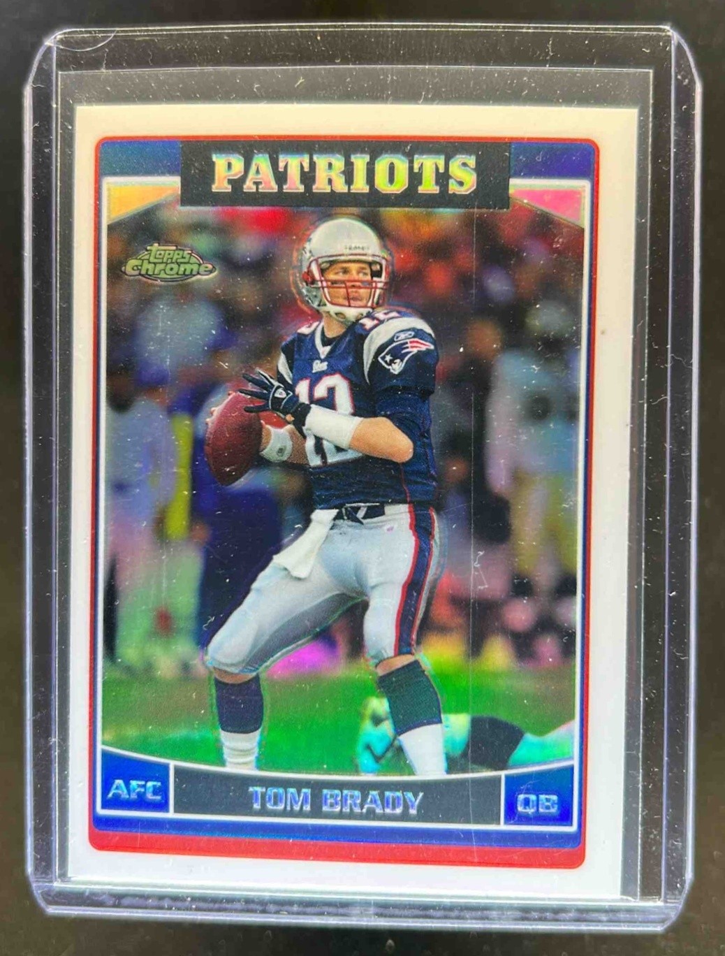 2006 Topps Chrome Tom Brady Refractor #106 Patriots