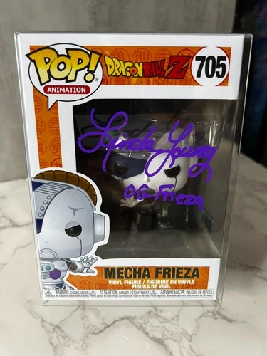 Funko Pop! Dragon Ball Z Mecha Frieza #705 Signed By Linda Young With Zobie COA