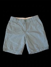 Cat Jack Boys Chino Shorts Blue Gray Casual Uniform Size 8 Adjustable Waist