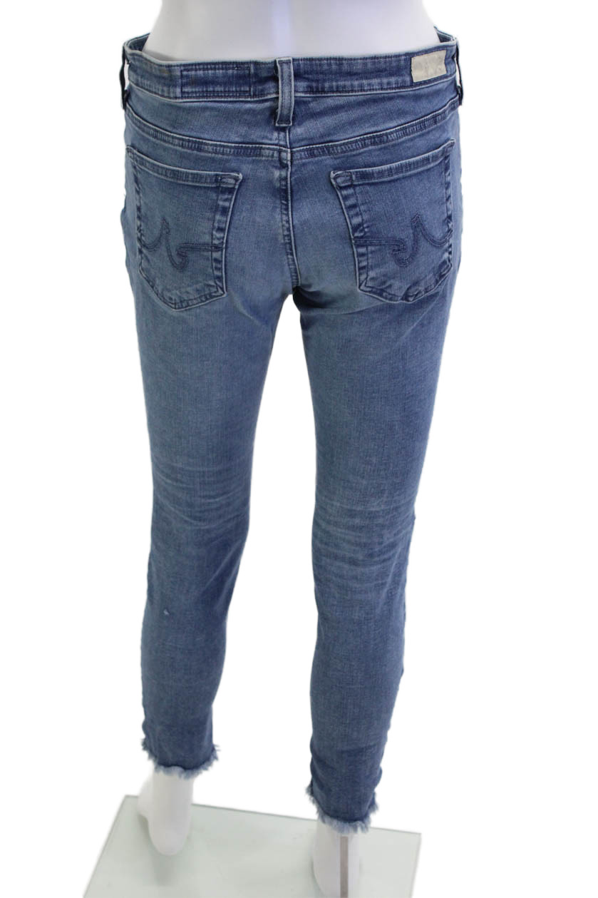 Adriano Goldschmied Womens Skinny Ankle Jeans Blue Mid Rise Size 30 thumbnail 3